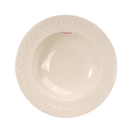 จานลึก PORCELAIN 9.5 นิ้ว FOFO KITTY VINTAGE สีครีม_1