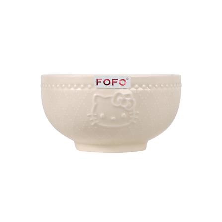ชาม PORCELAIN 4.5 นิ้ว FOFO KITTY VINTAGE สีครีม_0