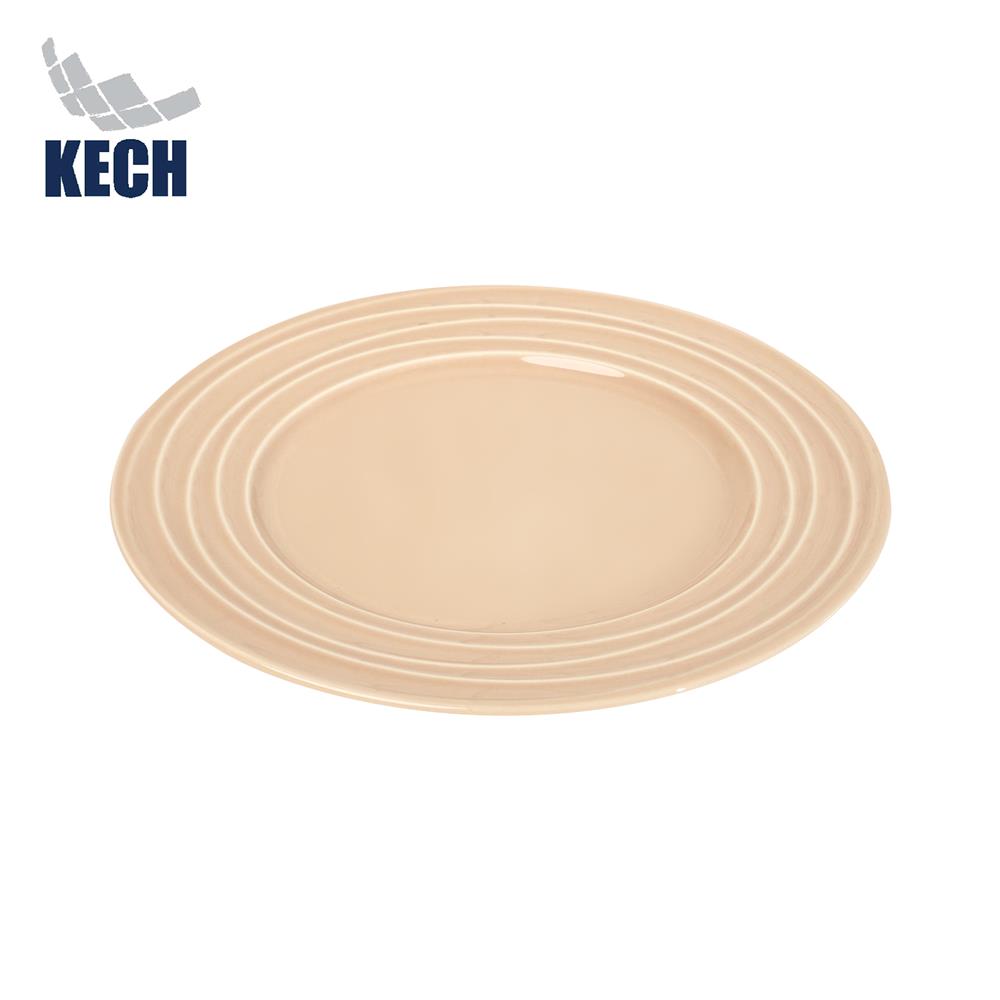 จานตื้น FINE PORCELAIN 10 นิ้ว KECH AQUA PEACH