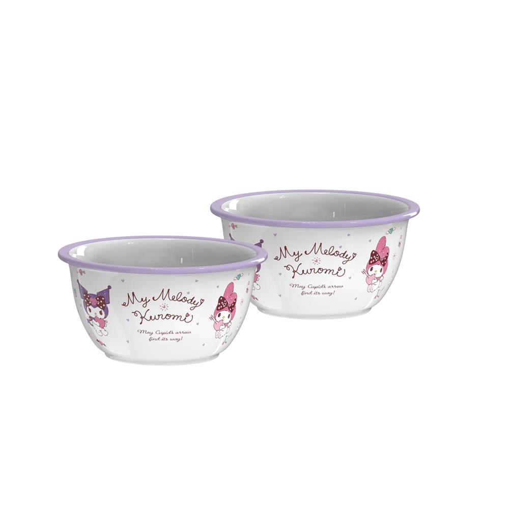 ชุดจานชาม PORCELAIN FOFO MY MELODY & KUROMI (10 ชิ้น)