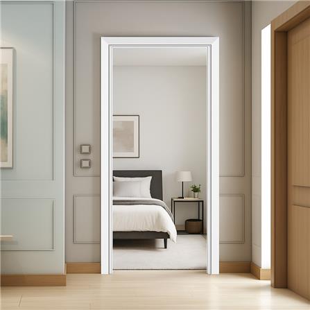 วงกบประตูพร้อมซับวงกบโพลีสไตรีน LINEDEKOR 80x200 ซม. ไม่ทำสี_2