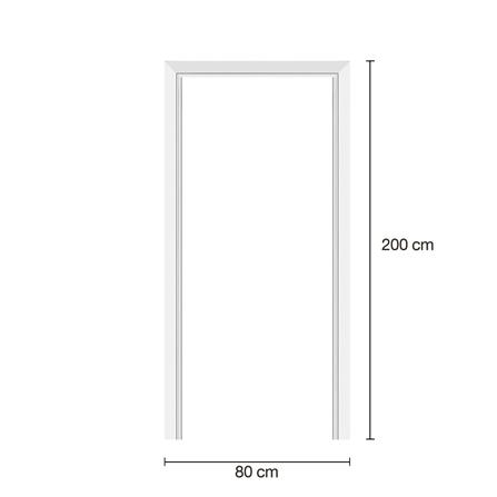วงกบประตูพร้อมซับวงกบโพลีสไตรีน LINEDEKOR 80x200 ซม. ไม่ทำสี_3