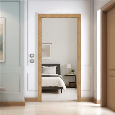 วงกบประตูพร้อมซับวงกบโพลีสไตรีน LINEDEKOR 70x200 ซม. สีสักด้าน_2