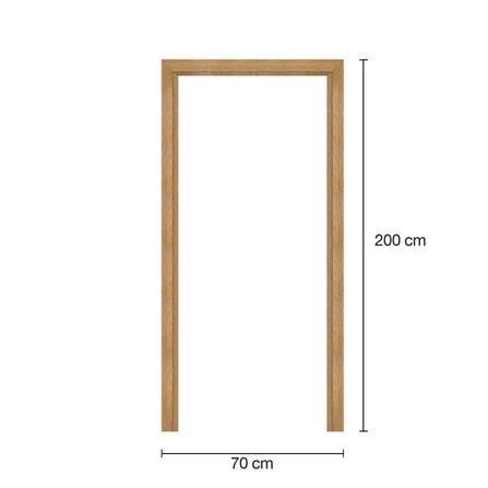 วงกบประตูพร้อมซับวงกบโพลีสไตรีน LINEDEKOR 70x200 ซม. สีสักด้าน_3