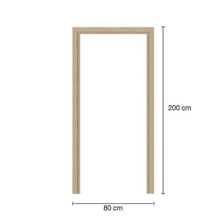 วงกบประตูพร้อมซับวงกบโพลีสไตรีน LINEDEKOR 80x200 ซม. สีบีชด้าน_3