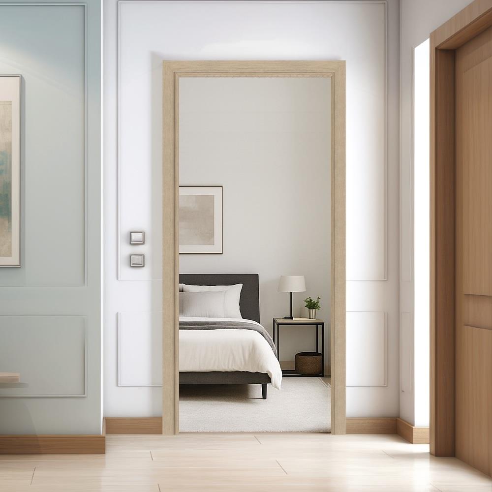 วงกบประตูพร้อมซับวงกบโพลีสไตรีน LINEDEKOR 70x200 ซม. สีบีชด้าน