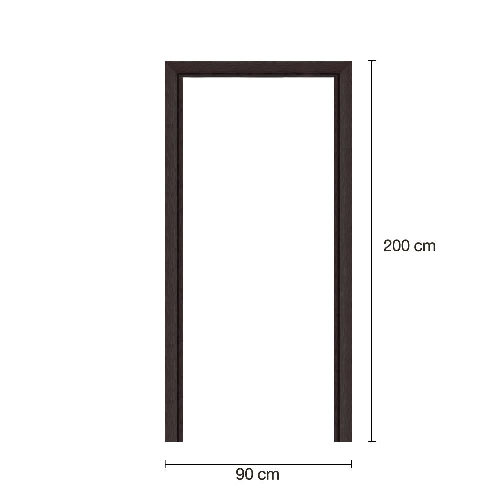 วงกบประตูพร้อมซับวงกบโพลีสไตรีน LINEDEKOR 90x200 ซม. สีโอ๊ค