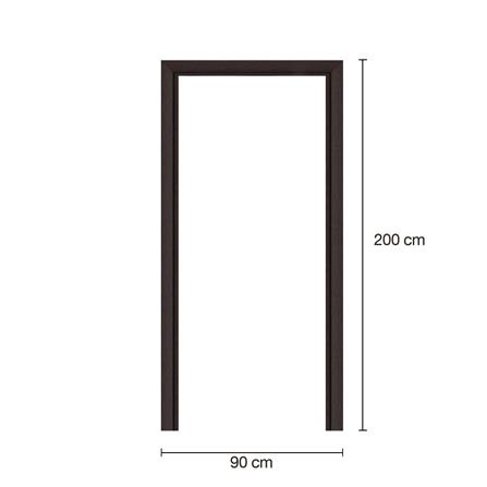 วงกบประตูพร้อมซับวงกบโพลีสไตรีน LINEDEKOR 90x200 ซม. สีโอ๊ค_3