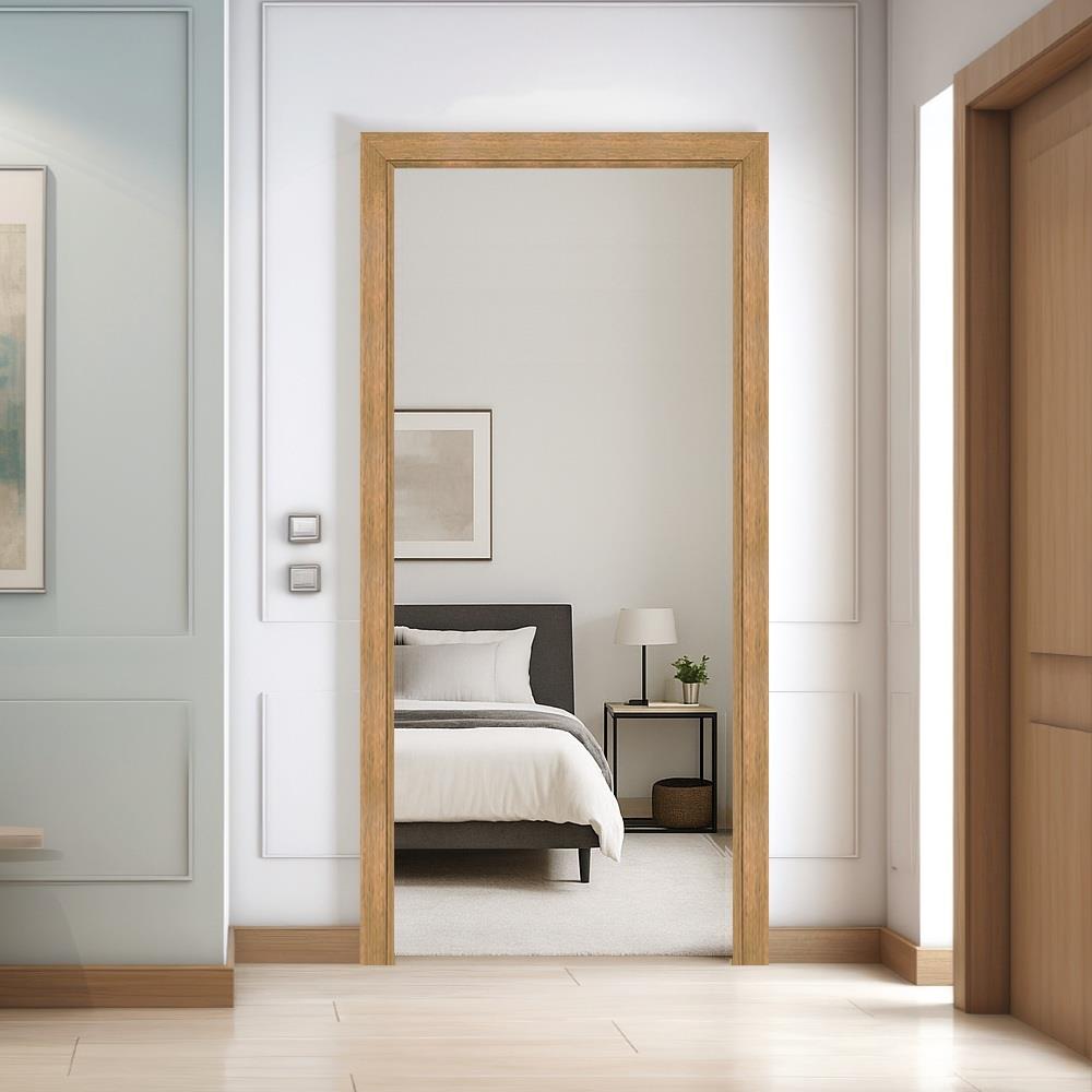 วงกบประตูพร้อมซับวงกบโพลีสไตรีน LINEDEKOR 80x200 ซม. สีสักด้าน