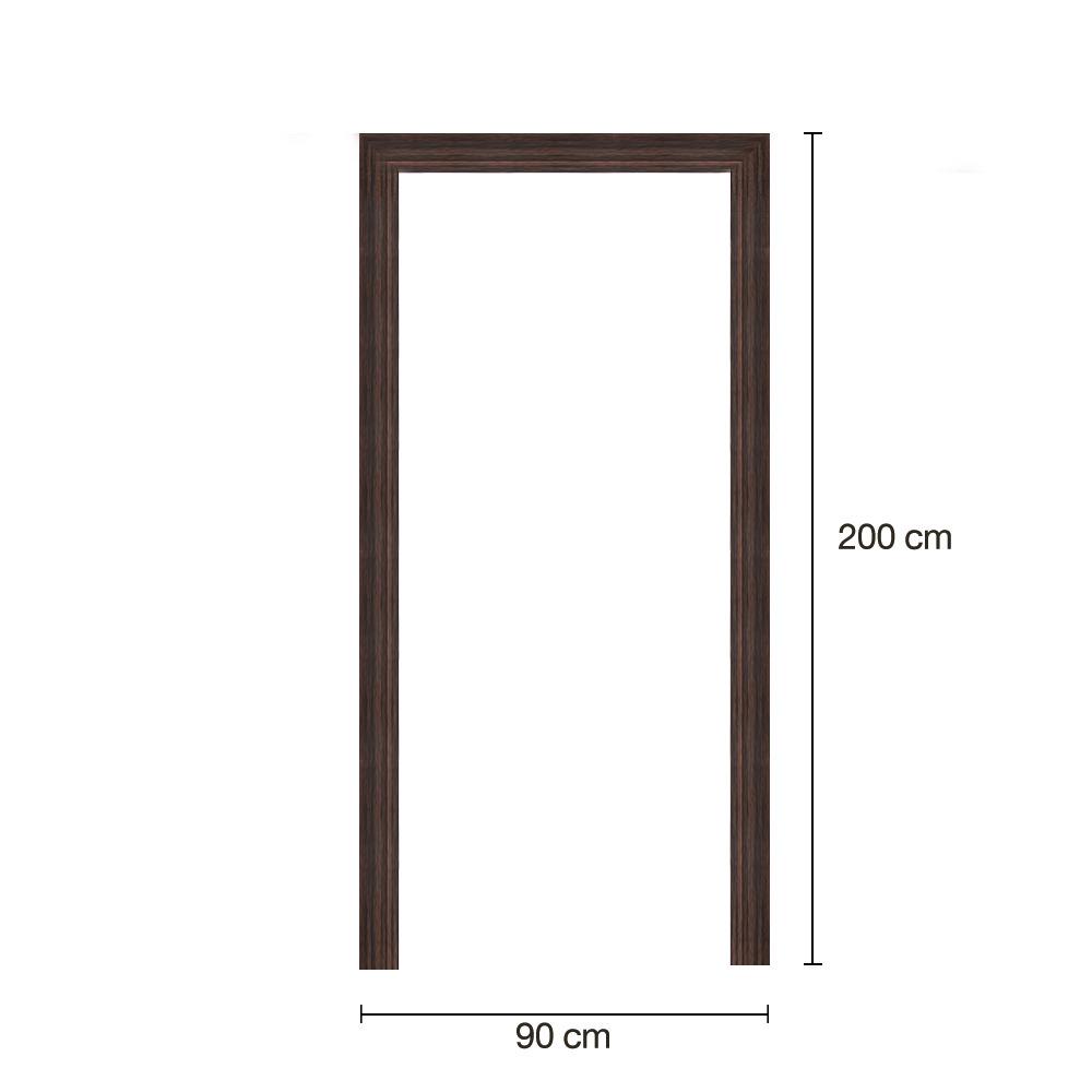 วงกบประตูพร้อมซับวงกบโพลีสไตรีน LINEDEKOR 90x200 ซม. สีโรสวู้ด