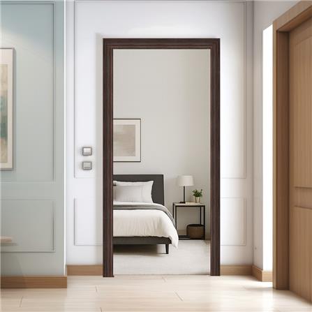 วงกบประตูพร้อมซับวงกบโพลีสไตรีน LINEDEKOR 90x200 ซม. สีโรสวู้ด_2