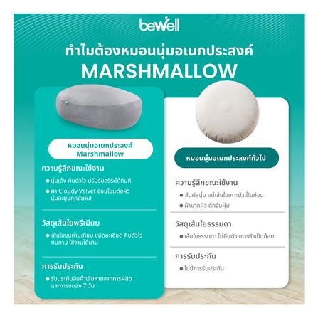 หมอนหนุน ขนห่านเทียม BEWELL 42x52x20 ซม. สีเทา_7