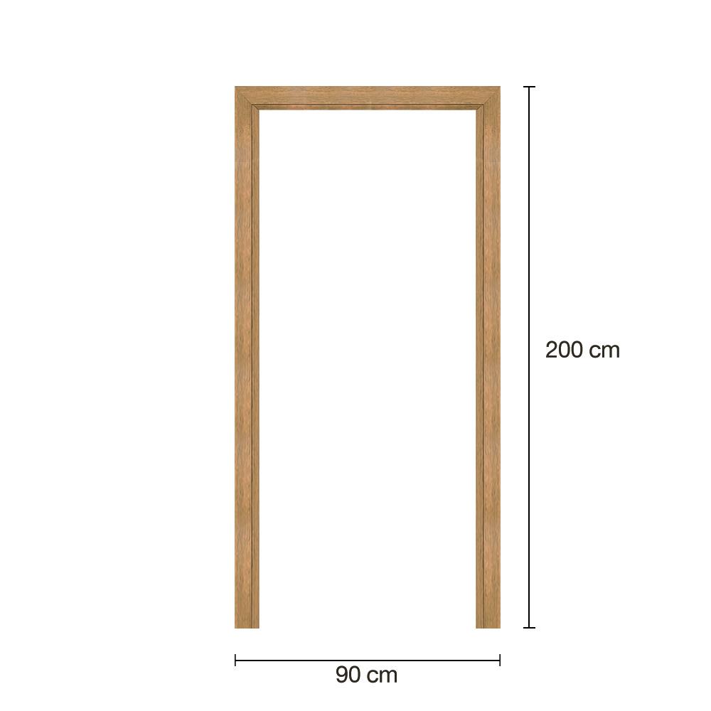 วงกบประตูพร้อมซับวงกบโพลีสไตรีน LINEDEKOR 90x200 ซม. สีสักด้าน