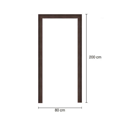 วงกบประตูพร้อมซับวงกบโพลีสไตรีน LINEDEKOR 80x200 ซม. สีโรสวู้ด_3