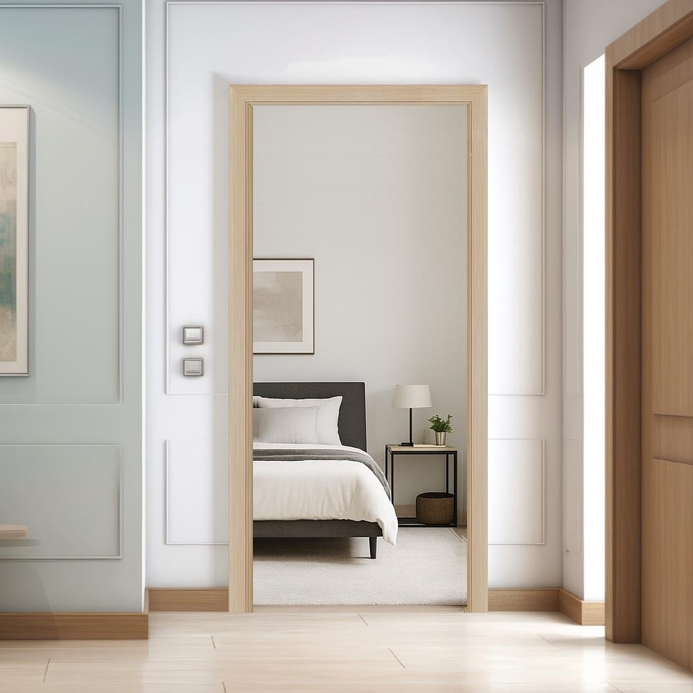 วงกบประตูพร้อมซับวงกบโพลีสไตรีน LINEDEKOR 80x200 ซม. สีบีช