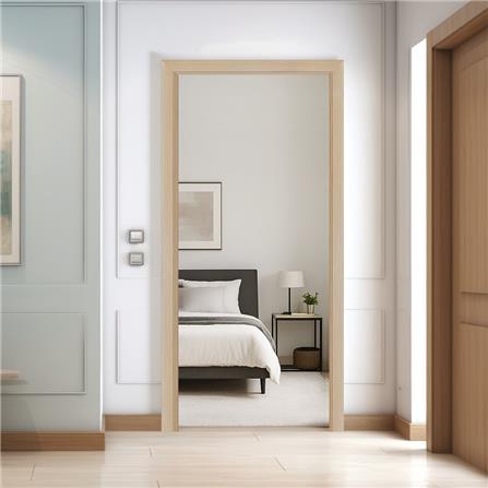 วงกบประตูพร้อมซับวงกบโพลีสไตรีน LINEDEKOR 80x200 ซม. สีบีช_2