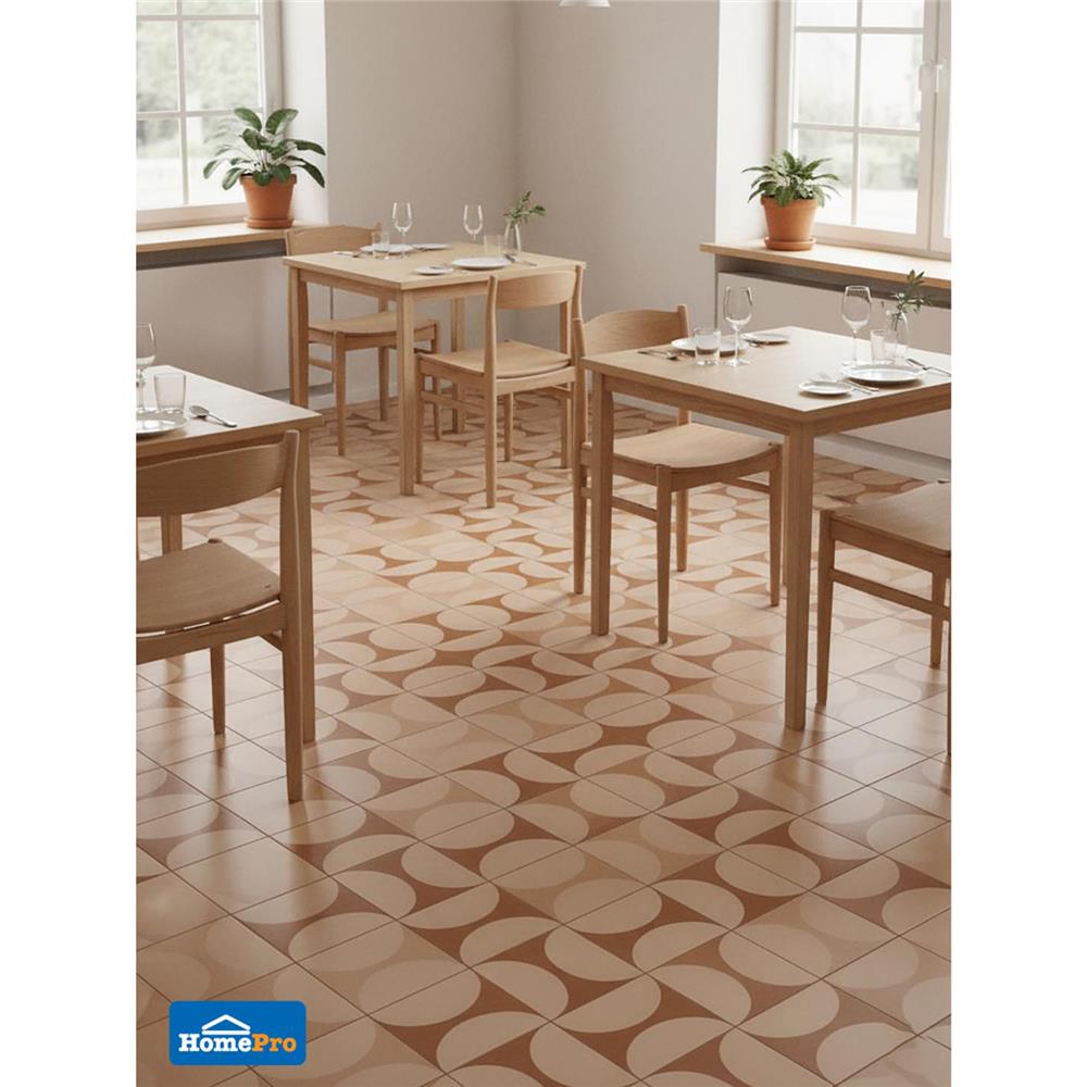 กระเบื้องพื้น 16x16 นิ้ว SOSUCO บุษบัน ชิโน น้ำตาล PM 0.96 ตร.ม.