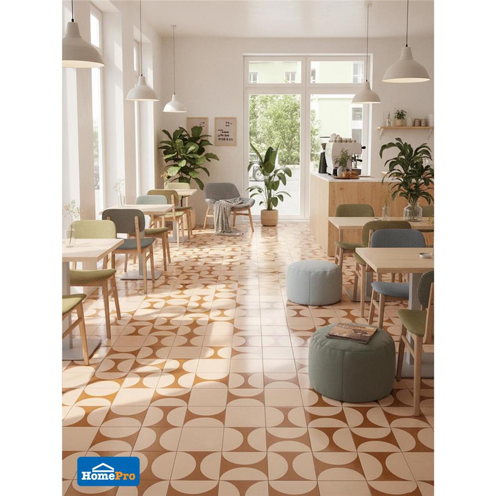 กระเบื้องพื้น 16x16 นิ้ว SOSUCO บุษบัน ชิโน น้ำตาล PM 0.96 ตร.ม.