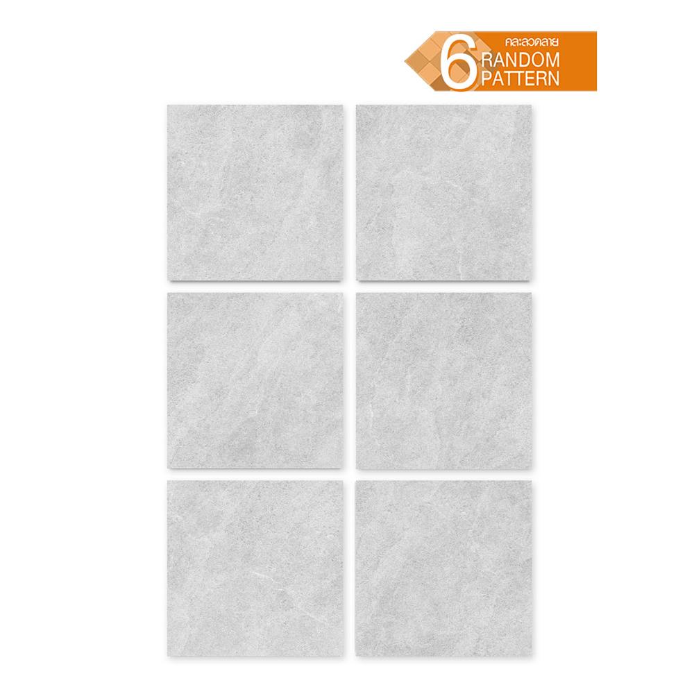 กระเบื้องพื้นพอร์ซเลน 60x60 ซม. COTTO พีโม เทา PM 1.44 ตร.ม.