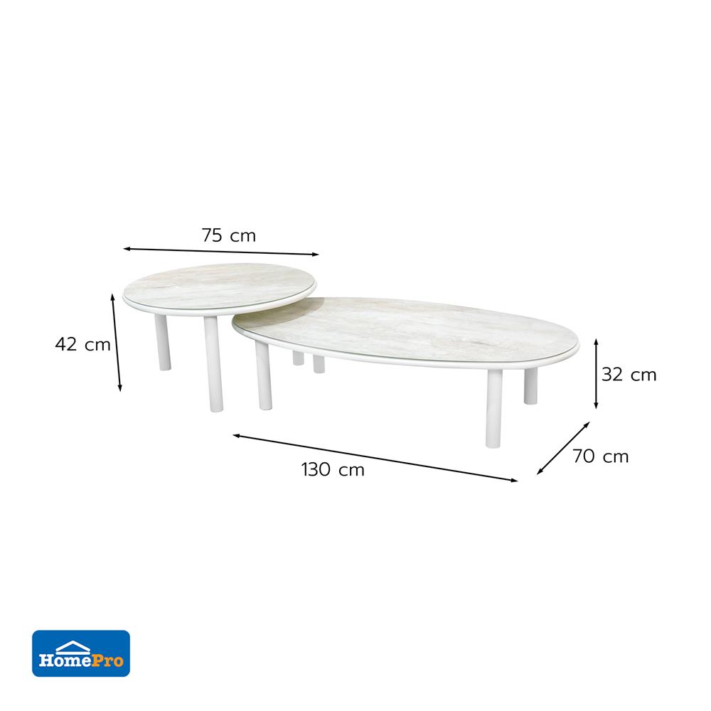 ชุดโซฟาสนามหวายเทียม 4 ที่นั่ง BENETTA CHLOE CURVE สีเบจ