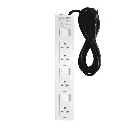 รางปลั๊กไฟ 4 ช่อง 3 สวิตซ์ UNIC P414-1 3500 วัตต์ 16 แอมป์ 3 เมตร_0