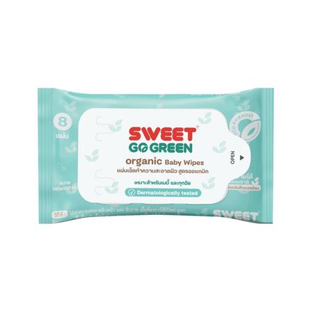 ผ้าเช็ดทำความสะอาด SWEET ORGANIC MINI 8 แผ่น (แพ็ก 8 ชิ้น)_2