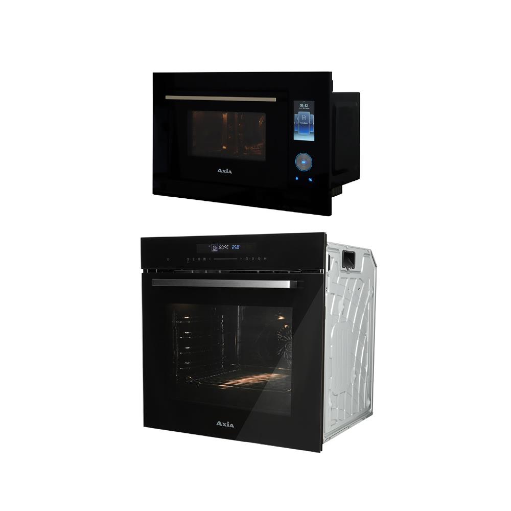 ไมโครเวฟฝัง+เตาอบฝัง AXIA INT 23 TFT MWO+INT 72 TC