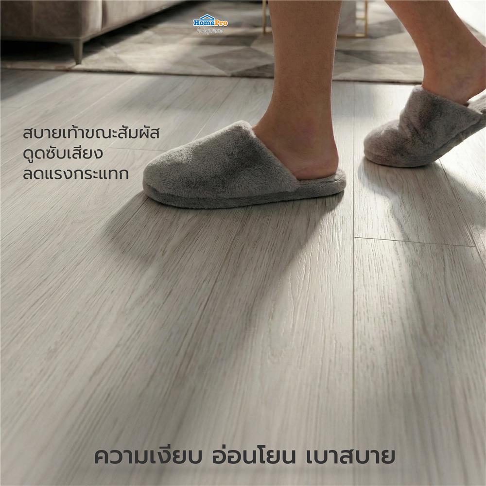 กระเบื้องยางไวนิล 15x91 ซม. TARA CLICK LOCK โฟกัส เกรย์