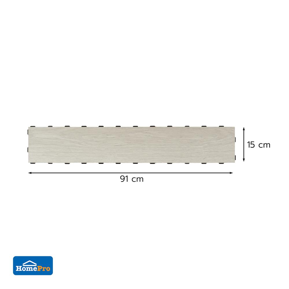 กระเบื้องยางไวนิล 15x91 ซม. TARA CLICK LOCK โฟกัส เกรย์
