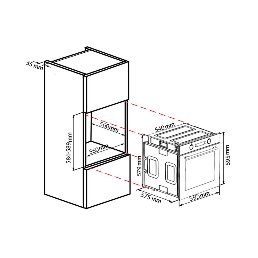 ไมโครเวฟฝัง+เตาอบฝัง AXIA INT 25 MWG 500+INT 75 LCD