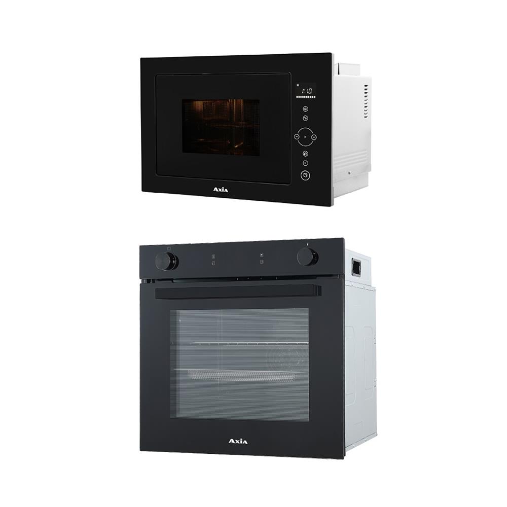 ไมโครเวฟฝัง+เตาอบฝัง AXIA INT 25 MWG 500+INT 75 LCD