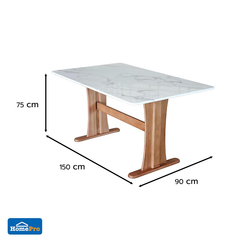 ชุดโต๊ะอาหาร 4 ที่นั่ง FURDINI PARAGON RUN สีน้ำตาล