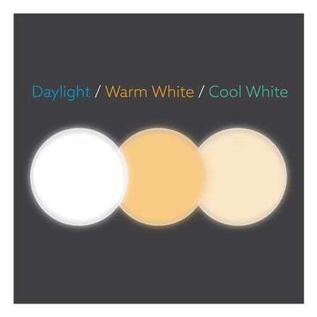 ไฟเพดาน LED LAMPTAN OVERLAY 16 นิ้ว 36 วัตต์ DAYLIGHT/COOL WHITE/WARM WHITE  สีขาว_6