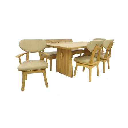 ชุดโต๊ะอาหาร 6 ที่นั่ง FURDINI SERIA สีน้ำตาล_0