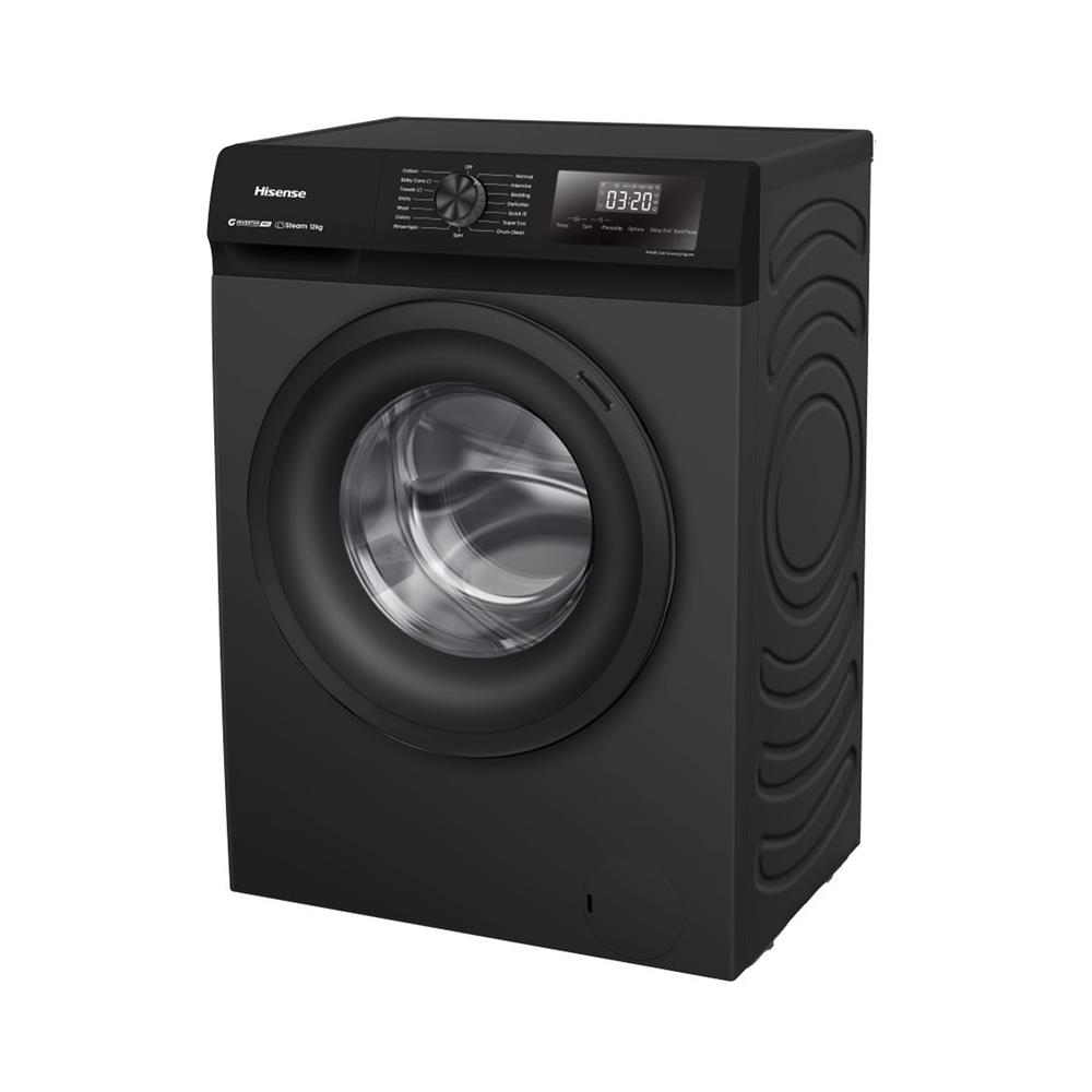 เครื่องซักผ้าฝาหน้า HISENSE WF120N1 12 กก. 1200RPM อินเวอร์เตอร์ สีดำ