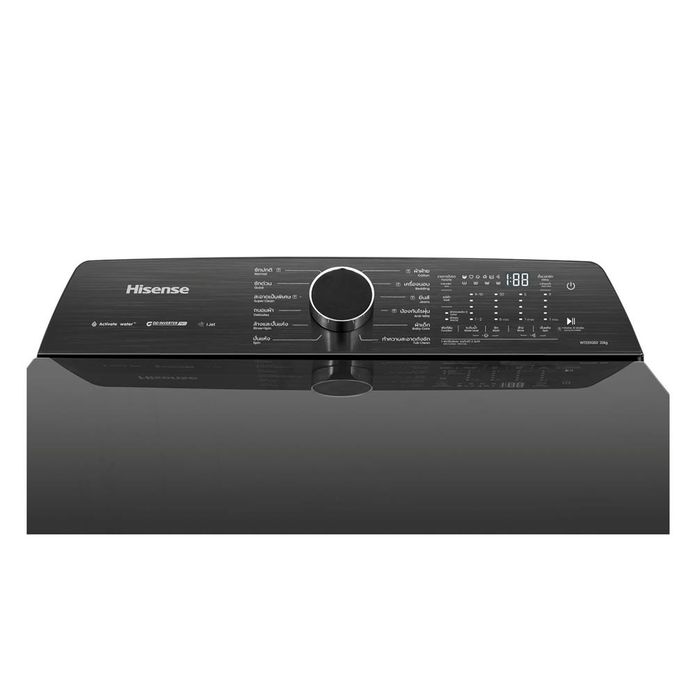 เครื่องซักผ้าฝาบน HISENSE WT220Q50 22 กก. อินเวอร์เตอร์ สีดำ