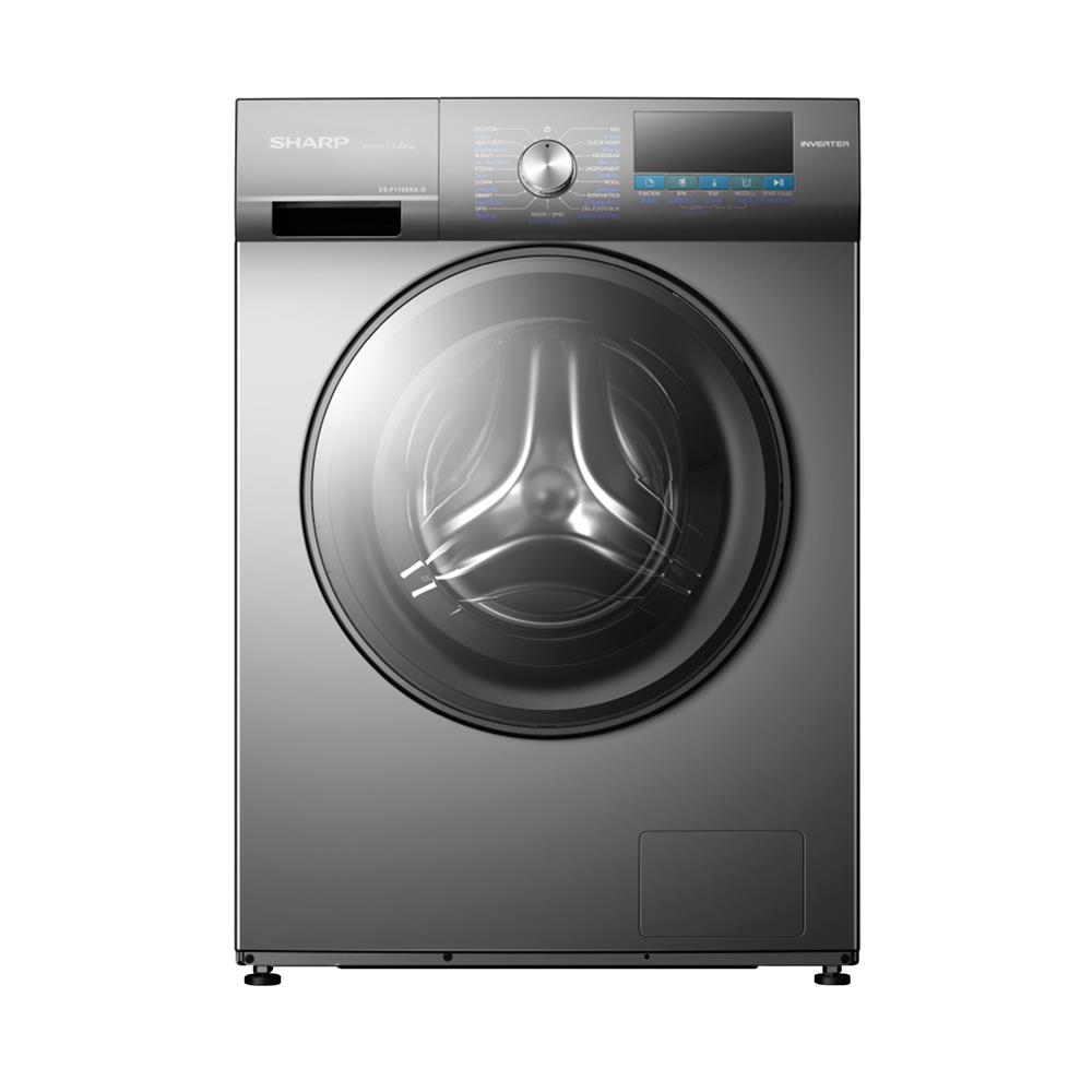 เครื่องซักผ้าฝาหน้า SHARP ES-F90XKS-G 9 กก. 1200RPM อินเวอร์เตอร์ สีเทาเข้ม