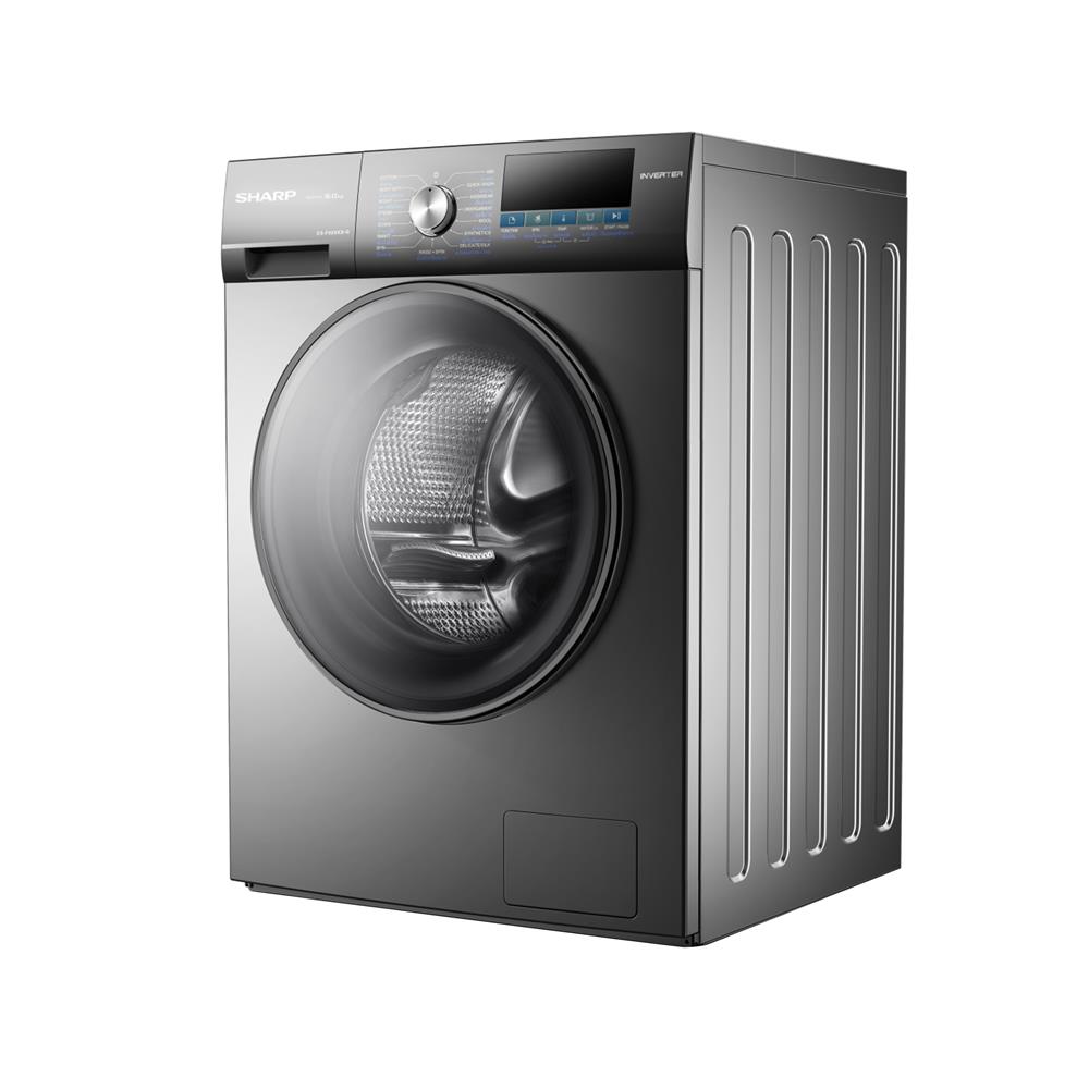 เครื่องซักผ้าฝาหน้า SHARP ES-F90XKS-G 9 กก. 1200RPM อินเวอร์เตอร์ สีเทาเข้ม