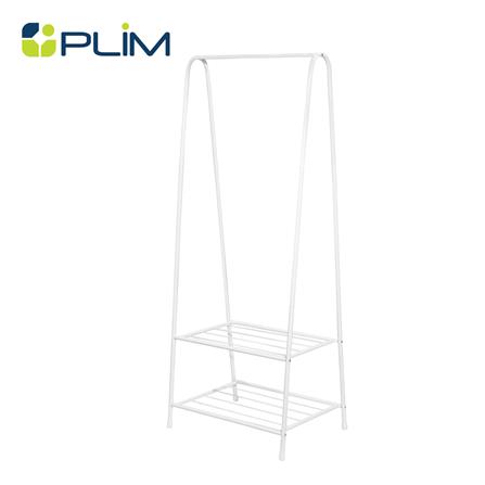ราวแขวนผ้าทรง A พร้อมชั้นวางของ 2 ชั้น PLIM 60 ซม. สีขาว_1