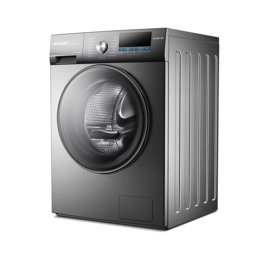 เครื่องซักผ้าฝาหน้า SHARP ES-F110XKS-G 11 กก. 1200 RPM อินเวอร์เตอร์ สีเทาเข้ม