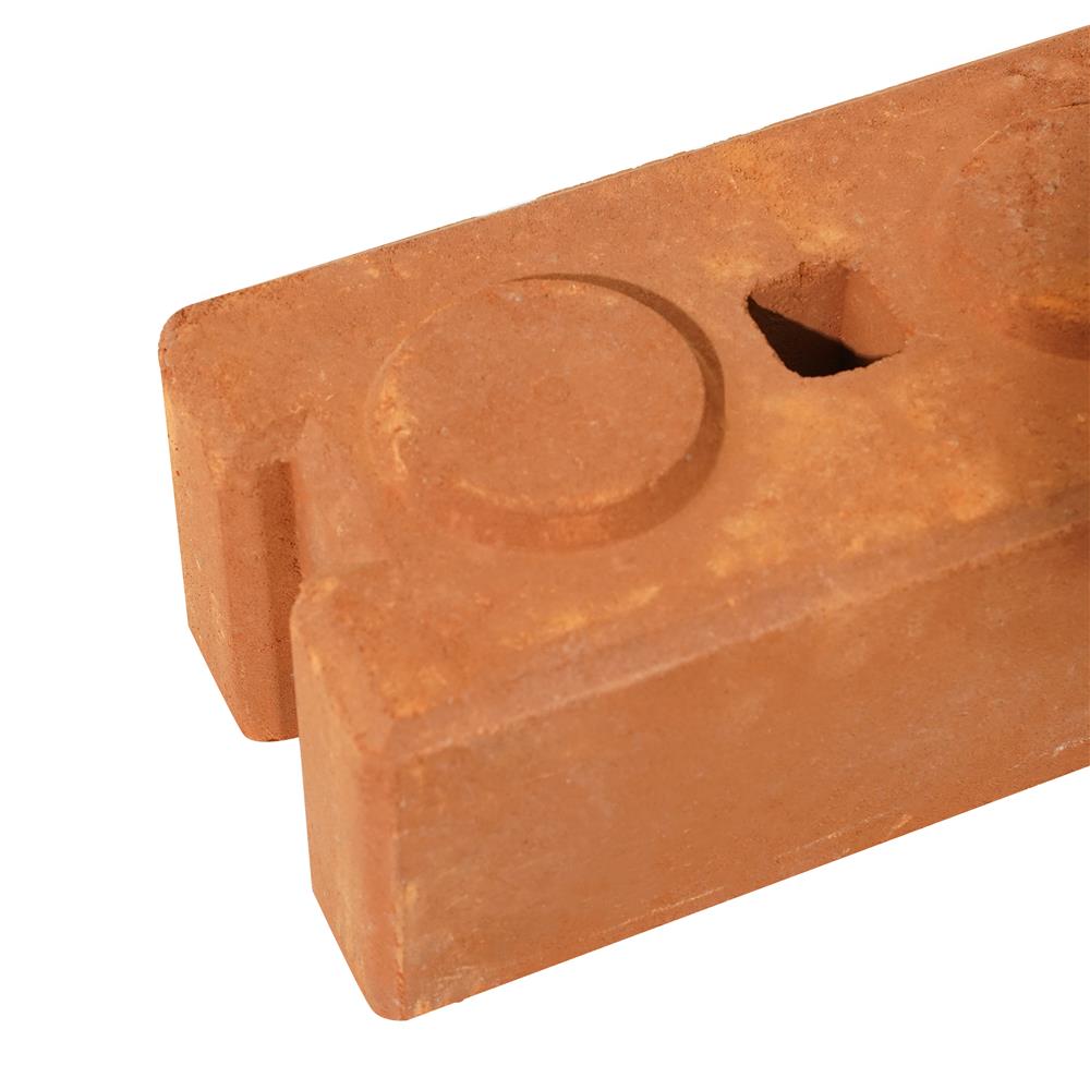 อิฐประสานเรียบตรง 2 ปุ่ม SPRING 12.5x25x10 ซม.