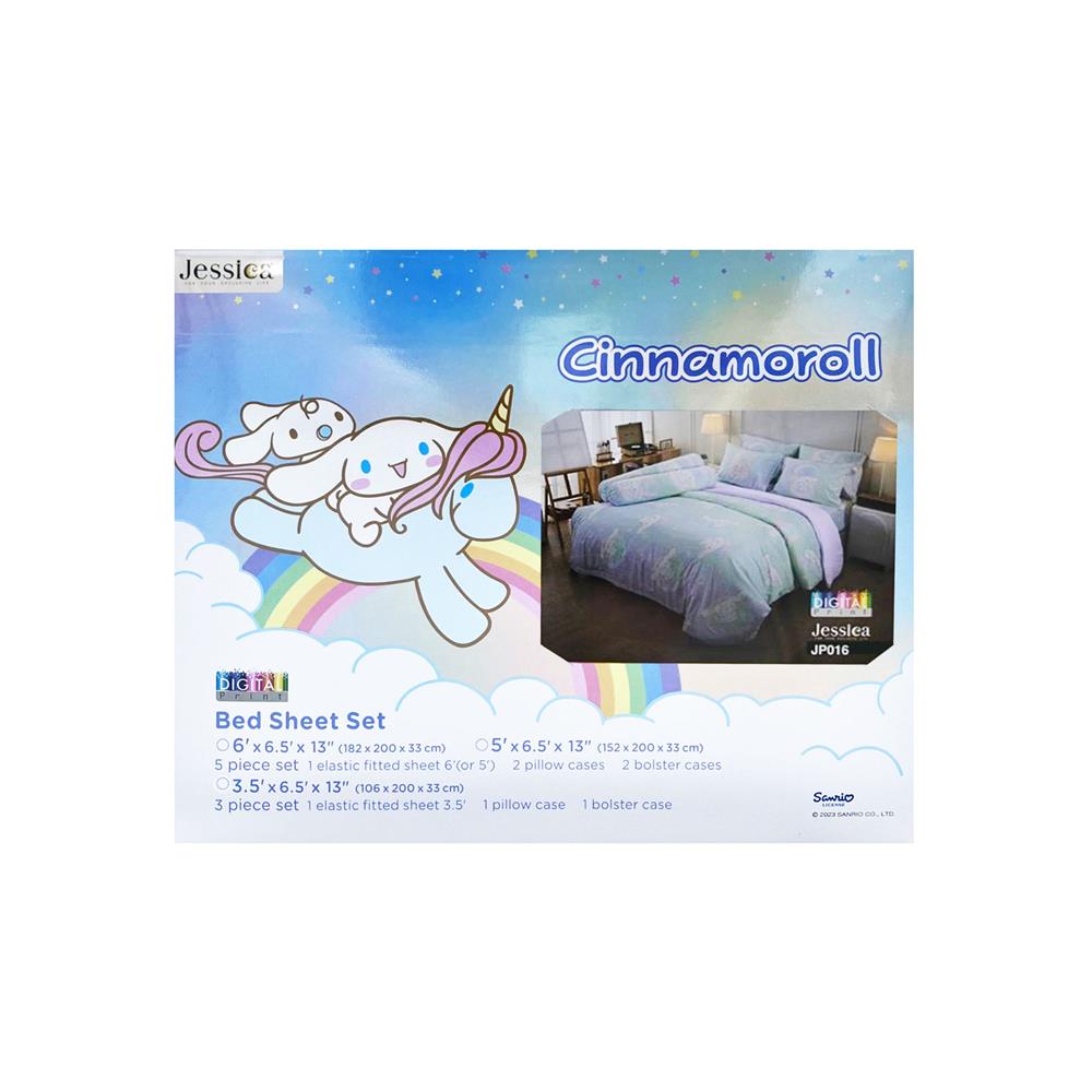 ชุดผ้าปูที่นอน 5 ฟุต (ชุด 5 ชิ้น) JESSICA CINNAMOROLL 21074-JP016