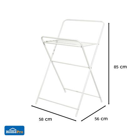 ราวแขวนผ้าขาไขว้พับได้ PLIM 58 ซม.สีขาว_8