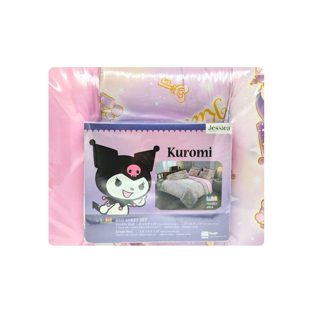 ชุดผ้าปูที่นอน 5 ฟุต (ชุด 6 ชิ้น) JESSICA KUROMI 22066-JP018