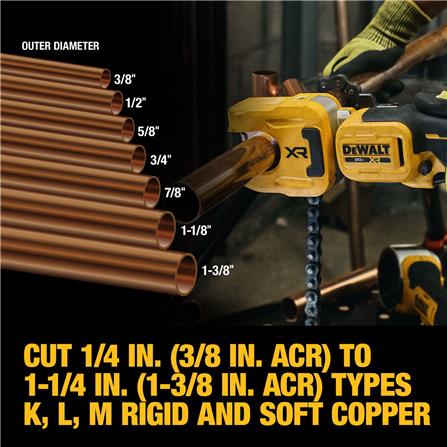 เครื่องตัดท่อทองแดงไร้สาย (เฉพาะตัวเครื่อง) DEWALT DCE154B 20 โวลต์_14