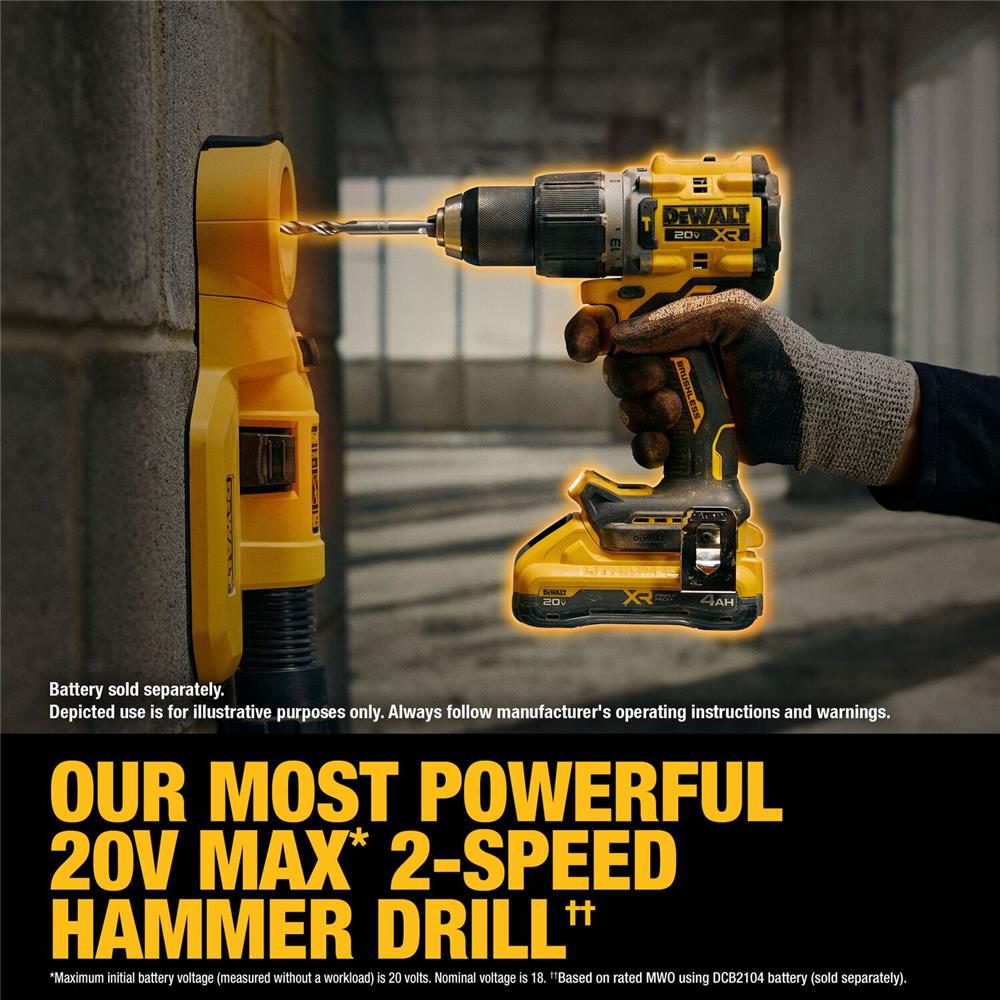 สว่านกระแทกไร้สาย (เฉพาะตัวเครื่อง) DEWALT DCD806N-B1 XR 18 โวลต์