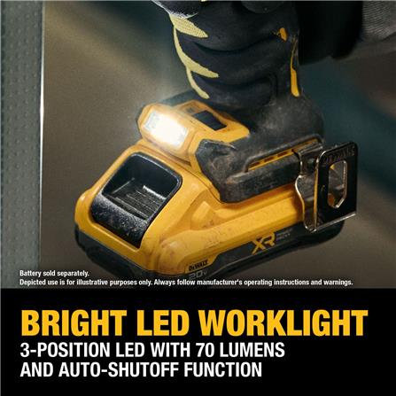 สว่านกระแทกไร้สาย (เฉพาะตัวเครื่อง) DEWALT DCD806N-B1 XR 18 โวลต์_9