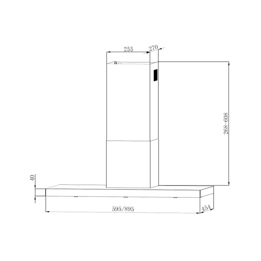 เครื่องดูดควันกระโจม TECNOSTAR HD 90 SB 90 ซม.