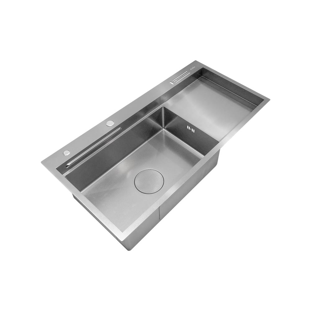 ซิงค์ฝัง 1 หลุม 1 ที่พัก + ก๊อกซิงค์ AXIA EXPERTISE 10050 SILVER + NIAGARA MATTE SATIN