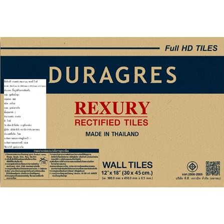 กระเบื้องผนัง 30x45 ซม. DURAGRES ดอลลี่ ไวท์ A 1.08 ตร.ม._7